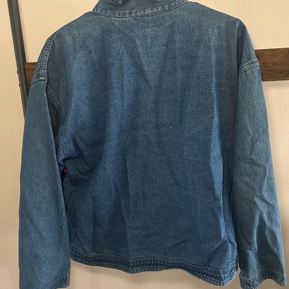 Sara Studio Vintage Denim Patchwork Jacket Large 100% Cotton Boho Grandmacore - Picture 7 of 9